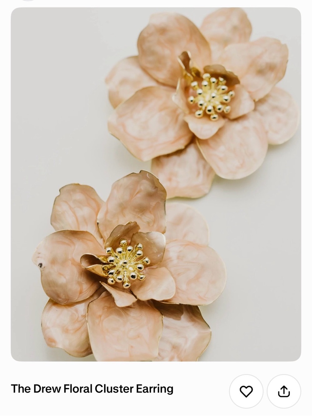 The Drew Floral Cluster Earring – Peach